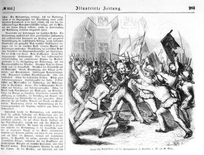 Fight Between the Republicans and the Members of Parliament at Frankfurt-am-Main by German School